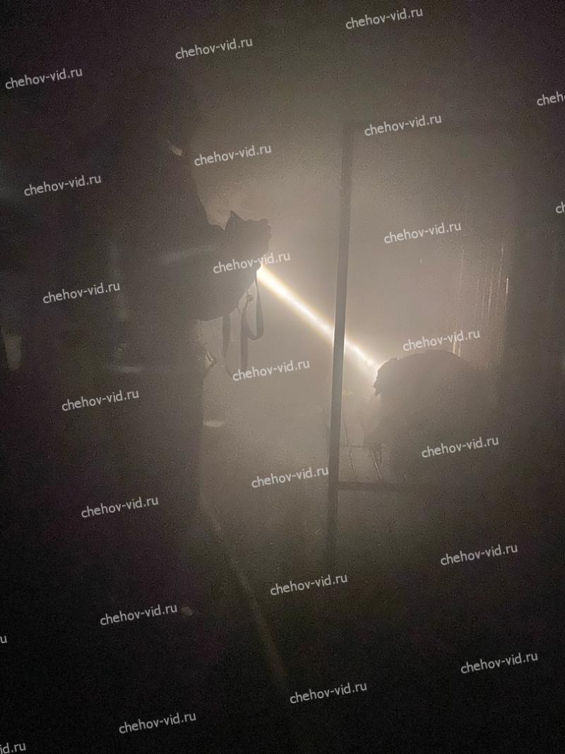 Бытовка рабочих сгорела в городском округе Чехов