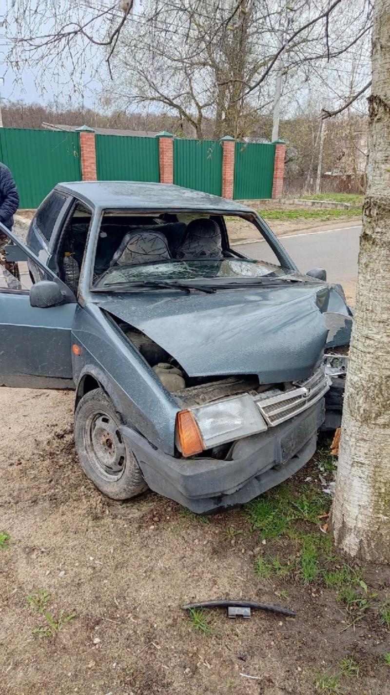 Восьмёрка» разбилась об дерево в одной из деревень округа Чехов